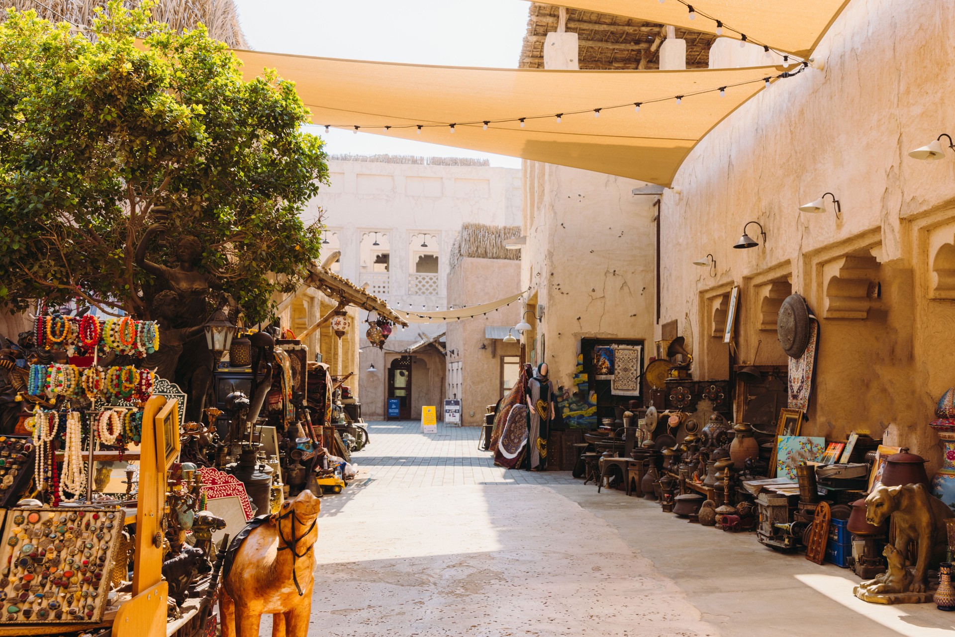 Shopping at Traditional Market at Historical District of Dubai Old Town